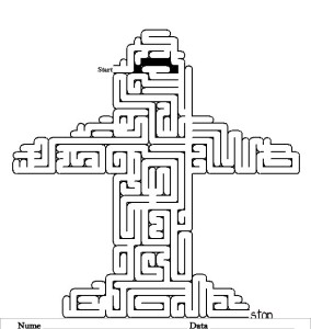 Labirint - Planse de colorat si educative