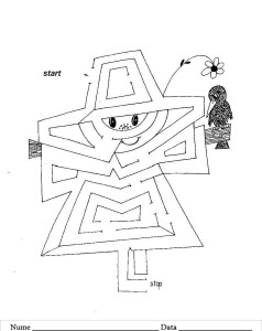 Labirint - Planse de colorat si educative