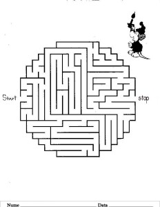 Labirint - Planse de colorat si educative