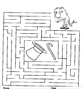 Labirint - Planse de colorat si educative