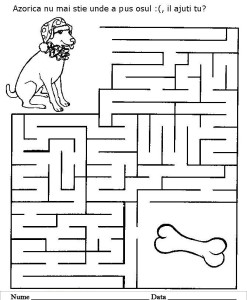 Labirint - Planse de colorat si educative