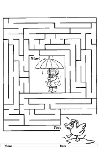 Labirint - Planse de colorat si educative