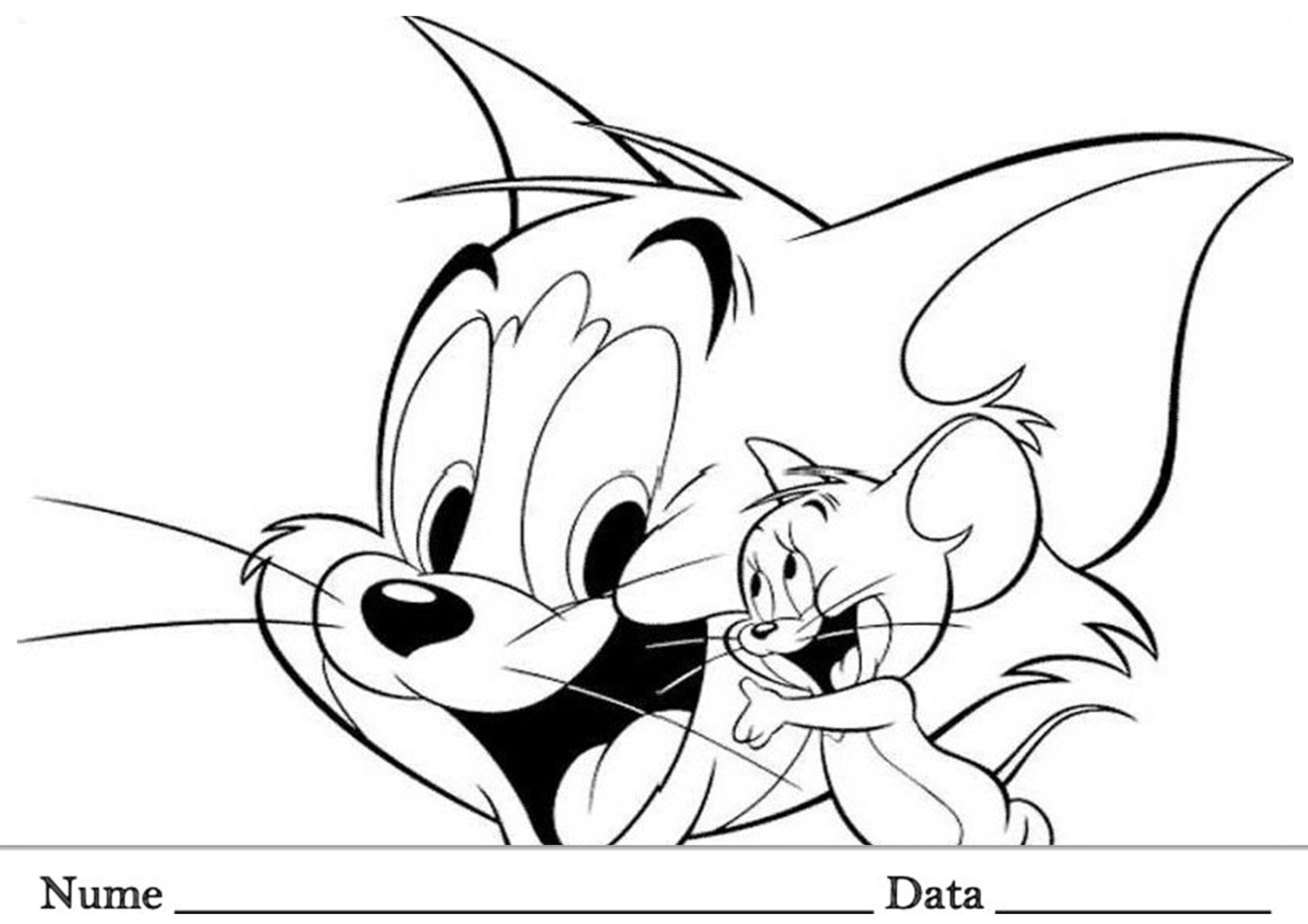 Tom Jerry 1 1 Planse De Colorat Si Educative