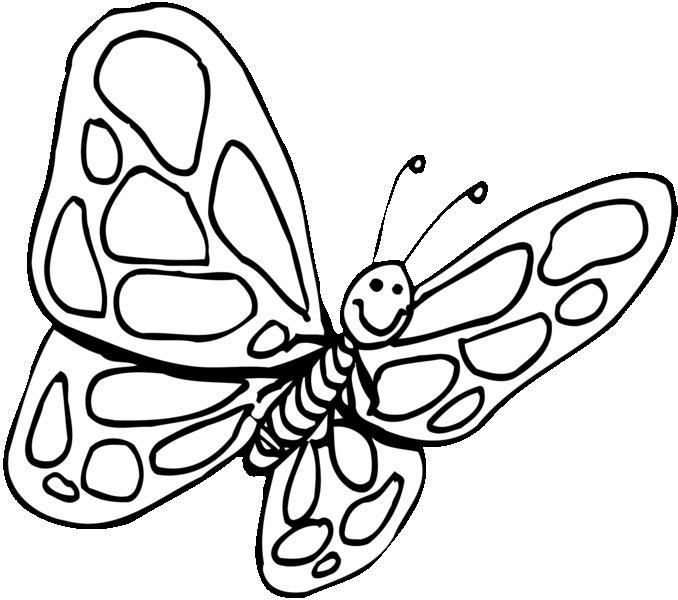 planse desene de colorat fluture 12